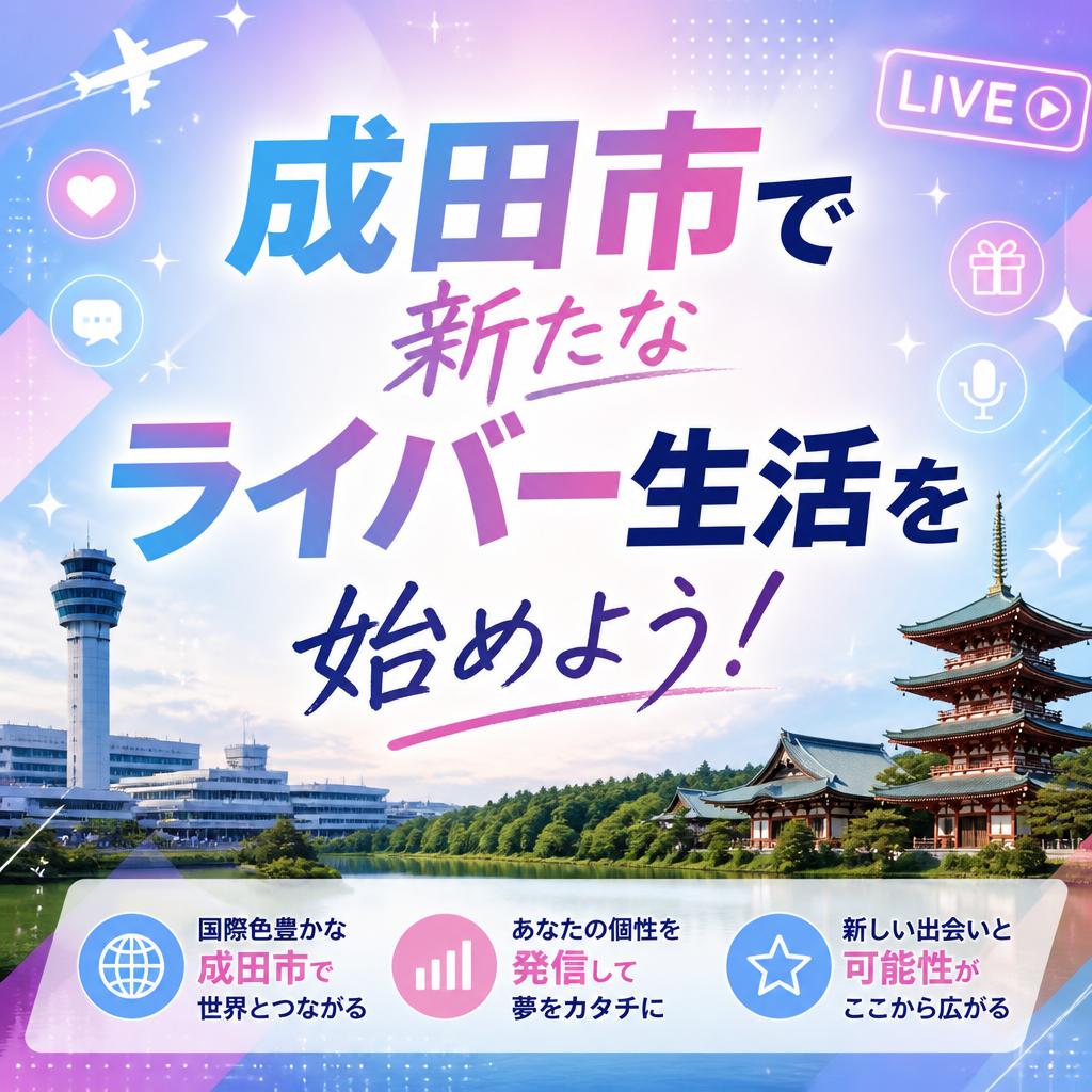 成田市で新たなライバー生活を始めよう！