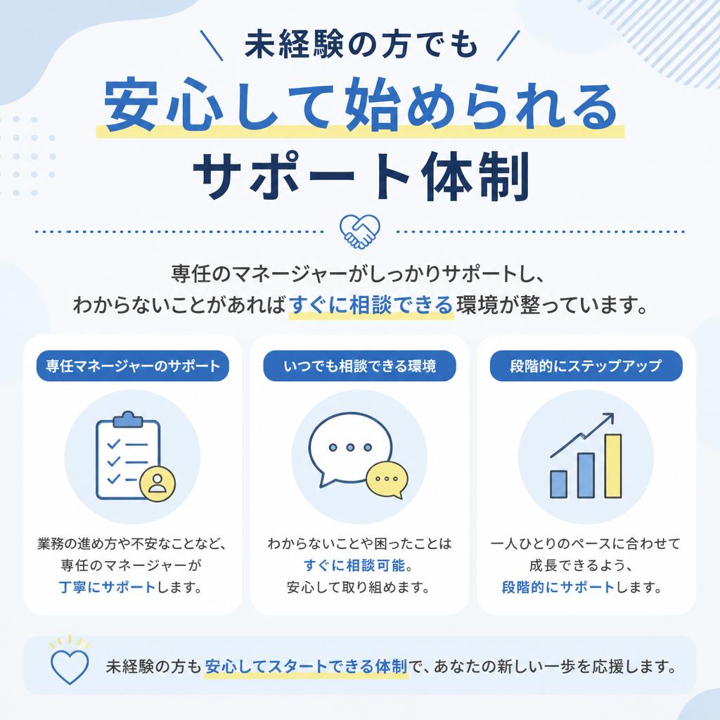 多様なサポート体制