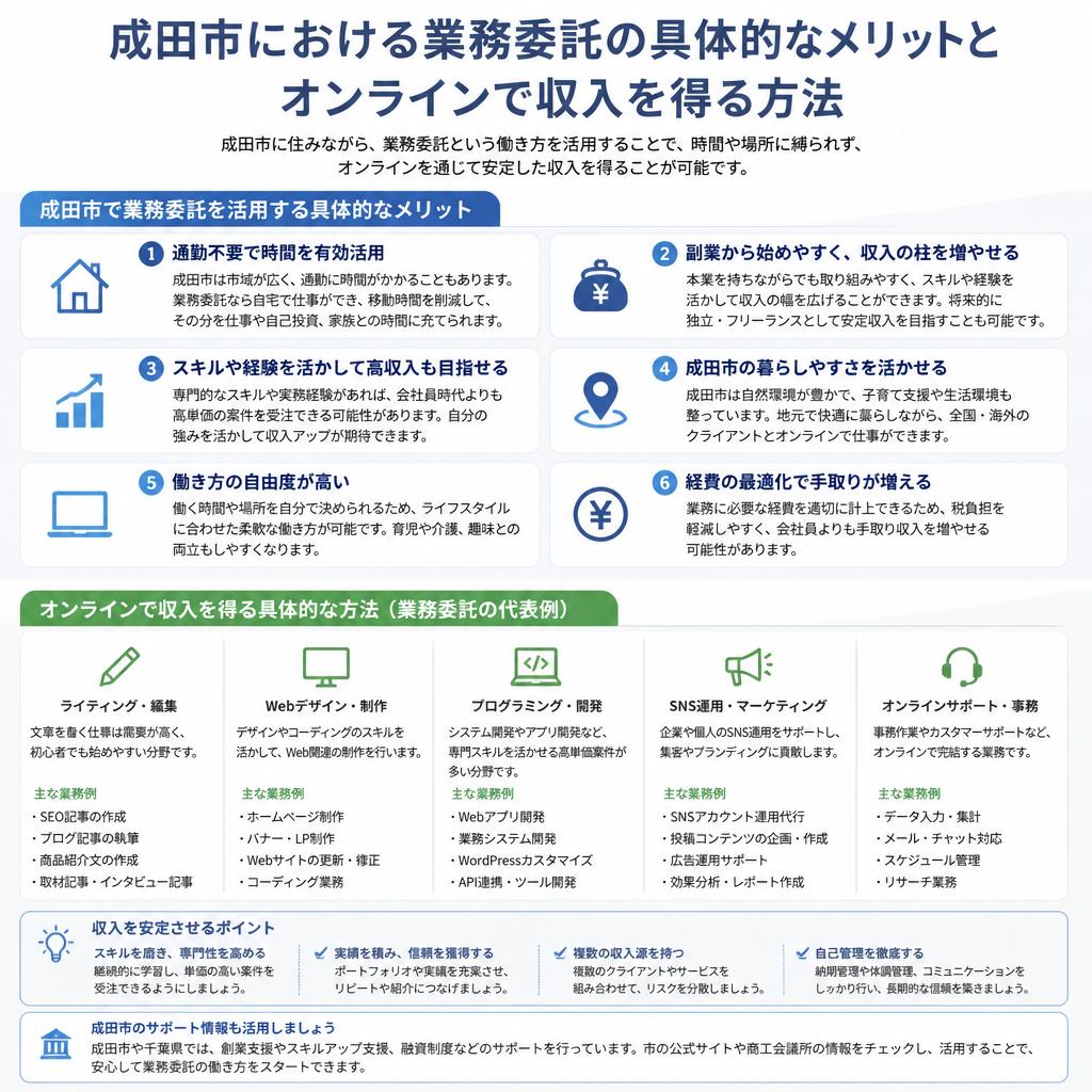 成田市での業務委託のメリット