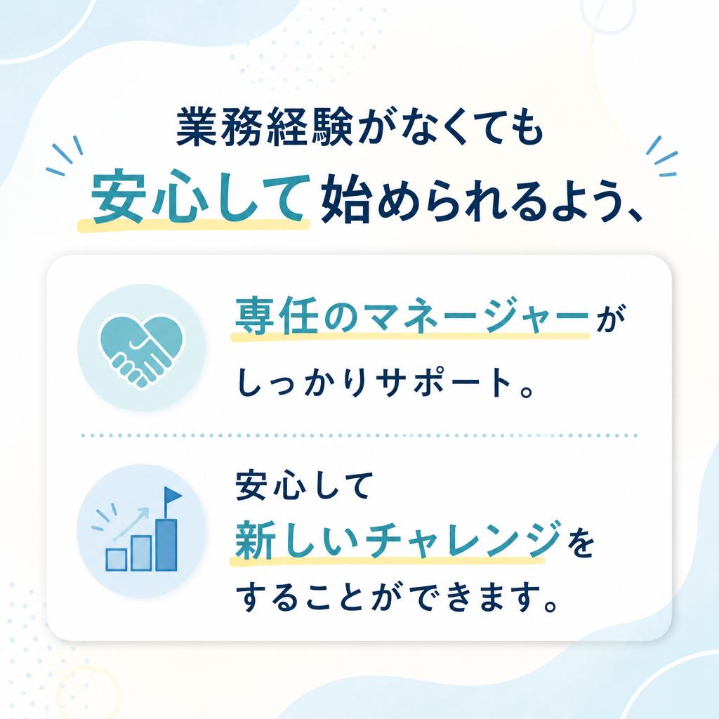 未経験者大歓迎！サポート体制も充実