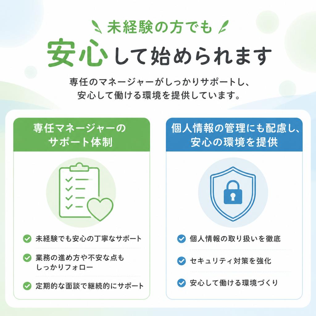 充実のサポート体制