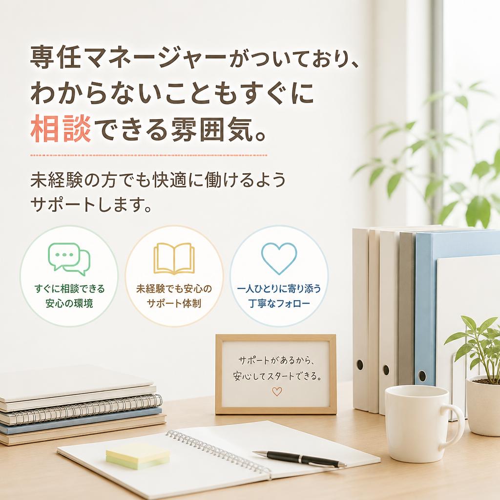 未経験者でも安心のサポート体制