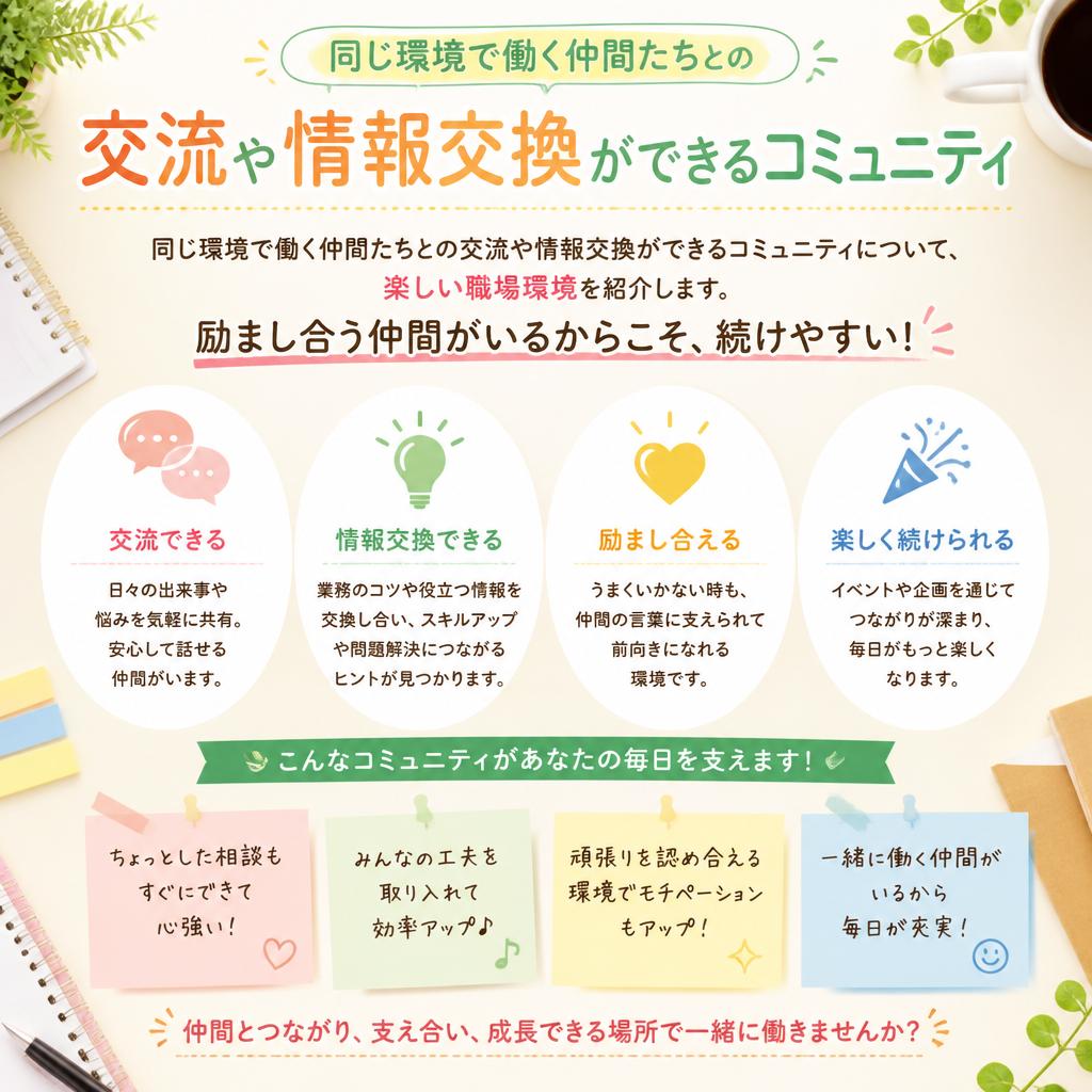 仲間と共に楽しむ職場