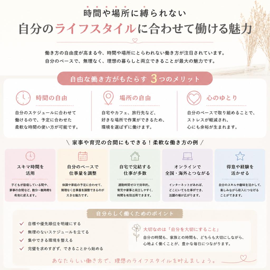 在宅ワークとしてのメリット