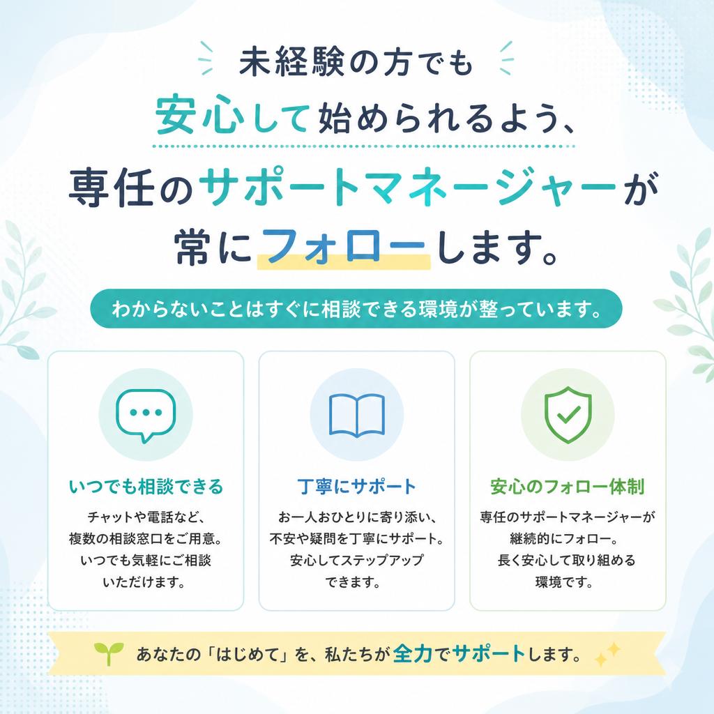 充実のサポート体制
