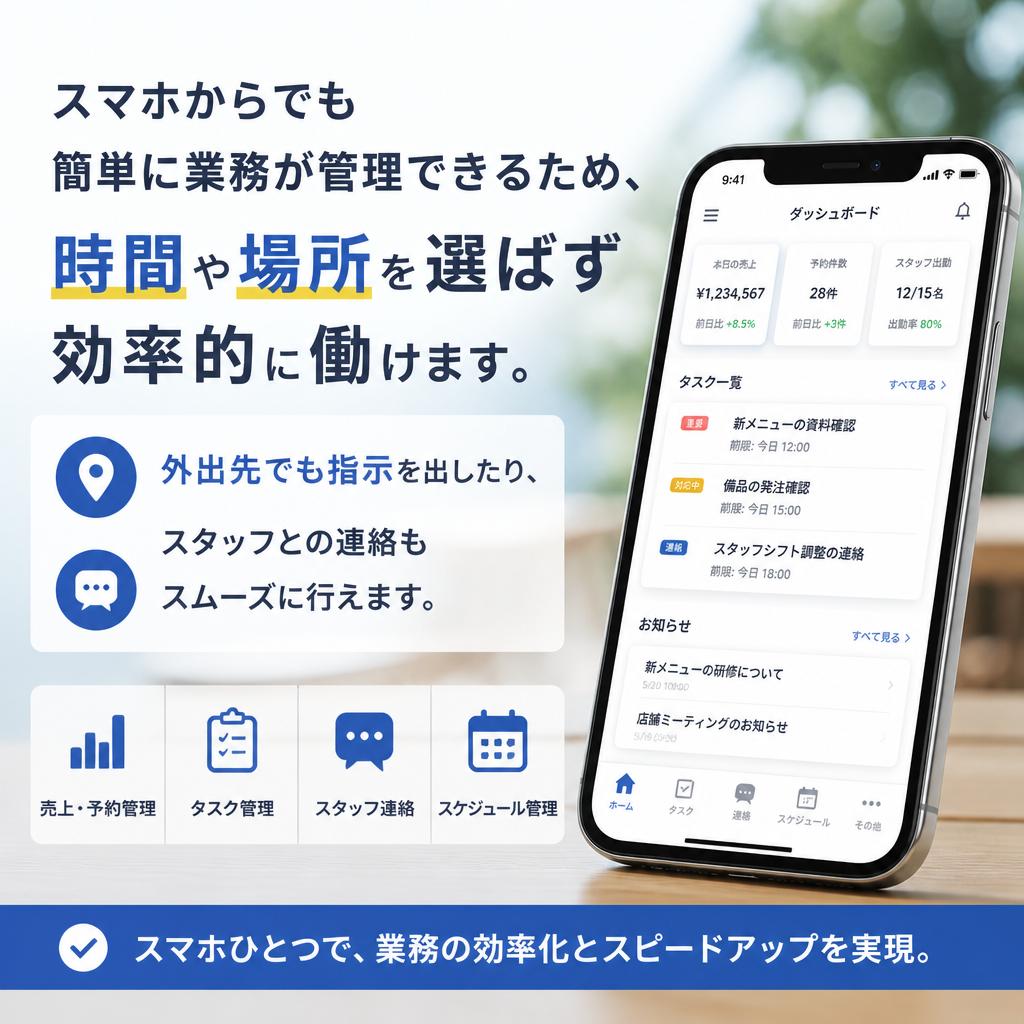 スマホ対応の簡単管理