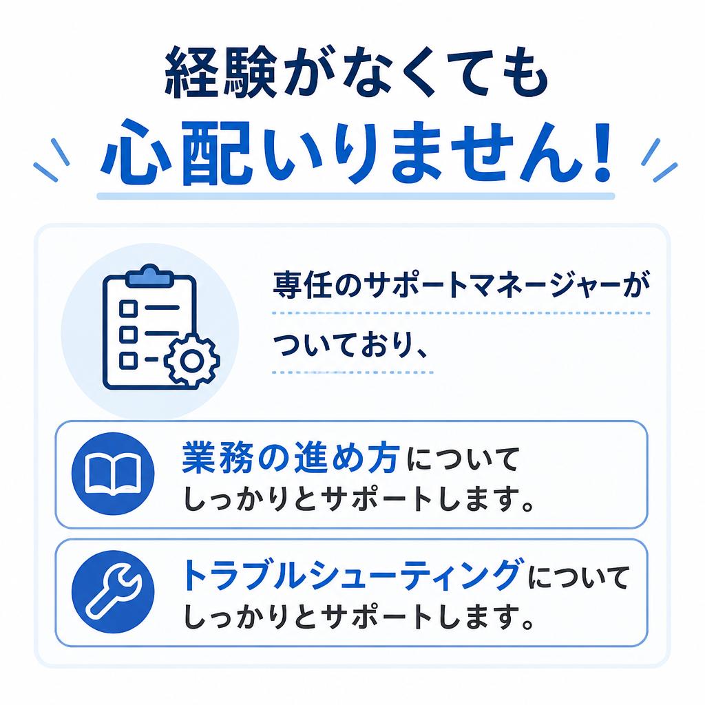 未経験でも安心のサポート体制
