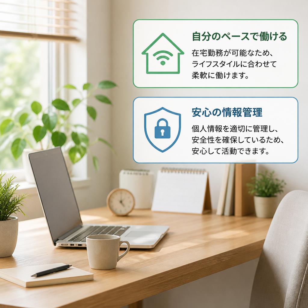 在宅で安心して働ける理由