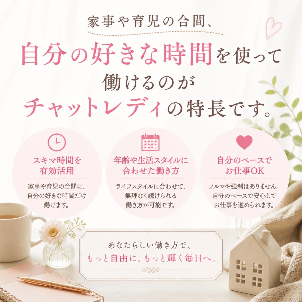 自分のペースで働く、自由な時間