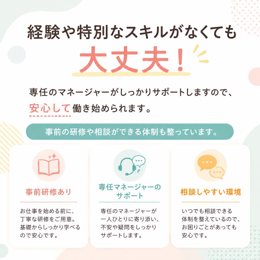 未経験でも安心のサポート体制