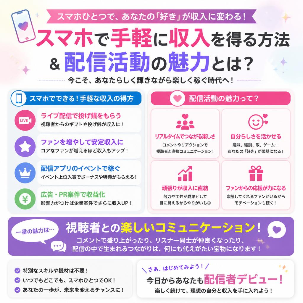スマホ1つで簡単収入！