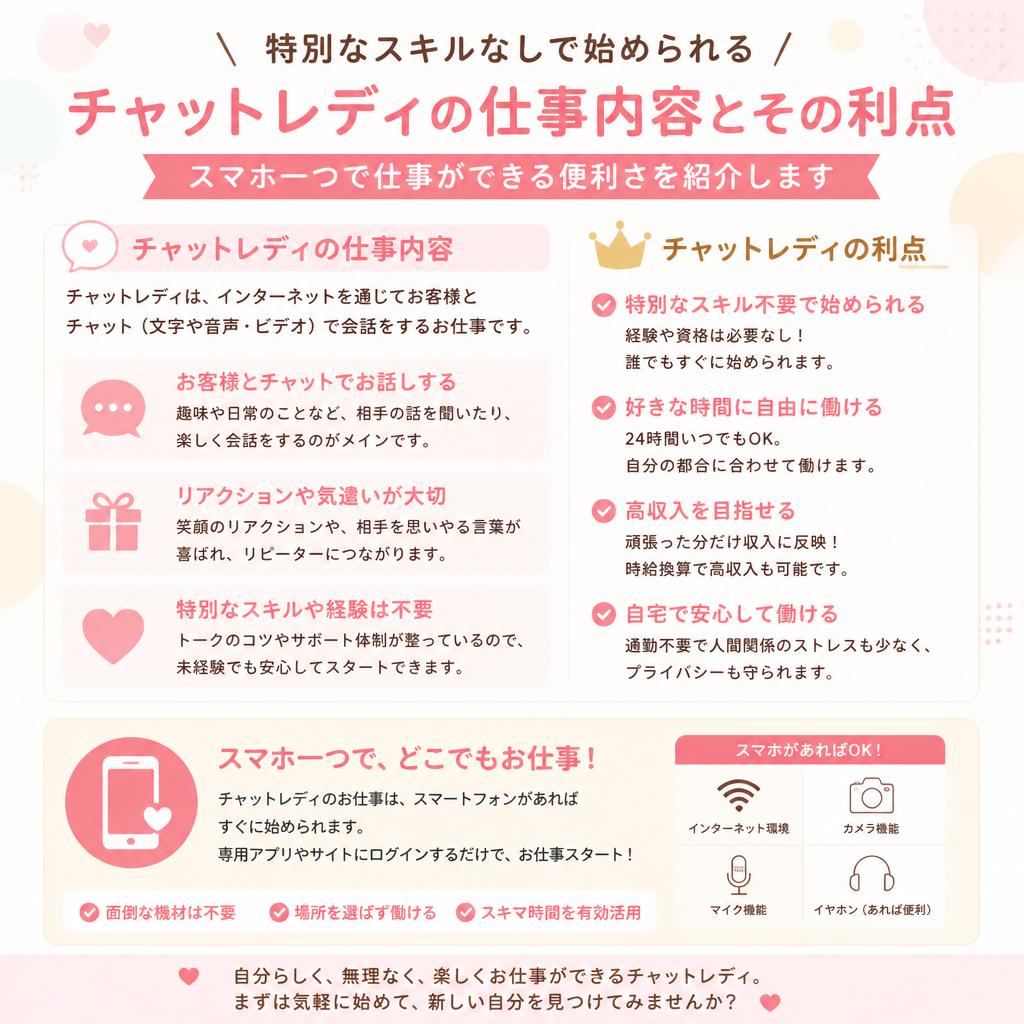 スマホで手軽に！チャットレディとは？