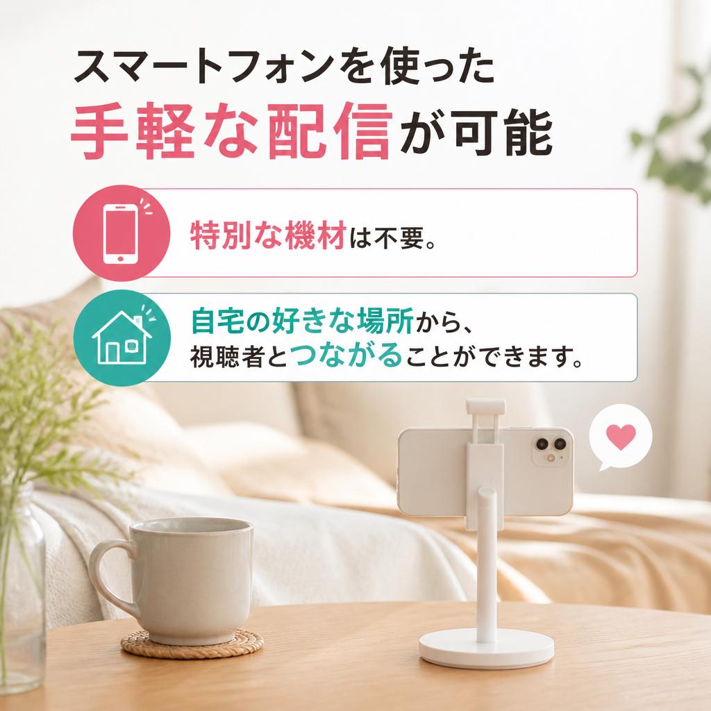 スマホで簡単配信