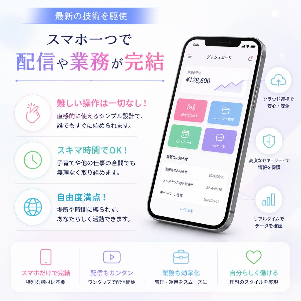 スマホ一つで簡単操作