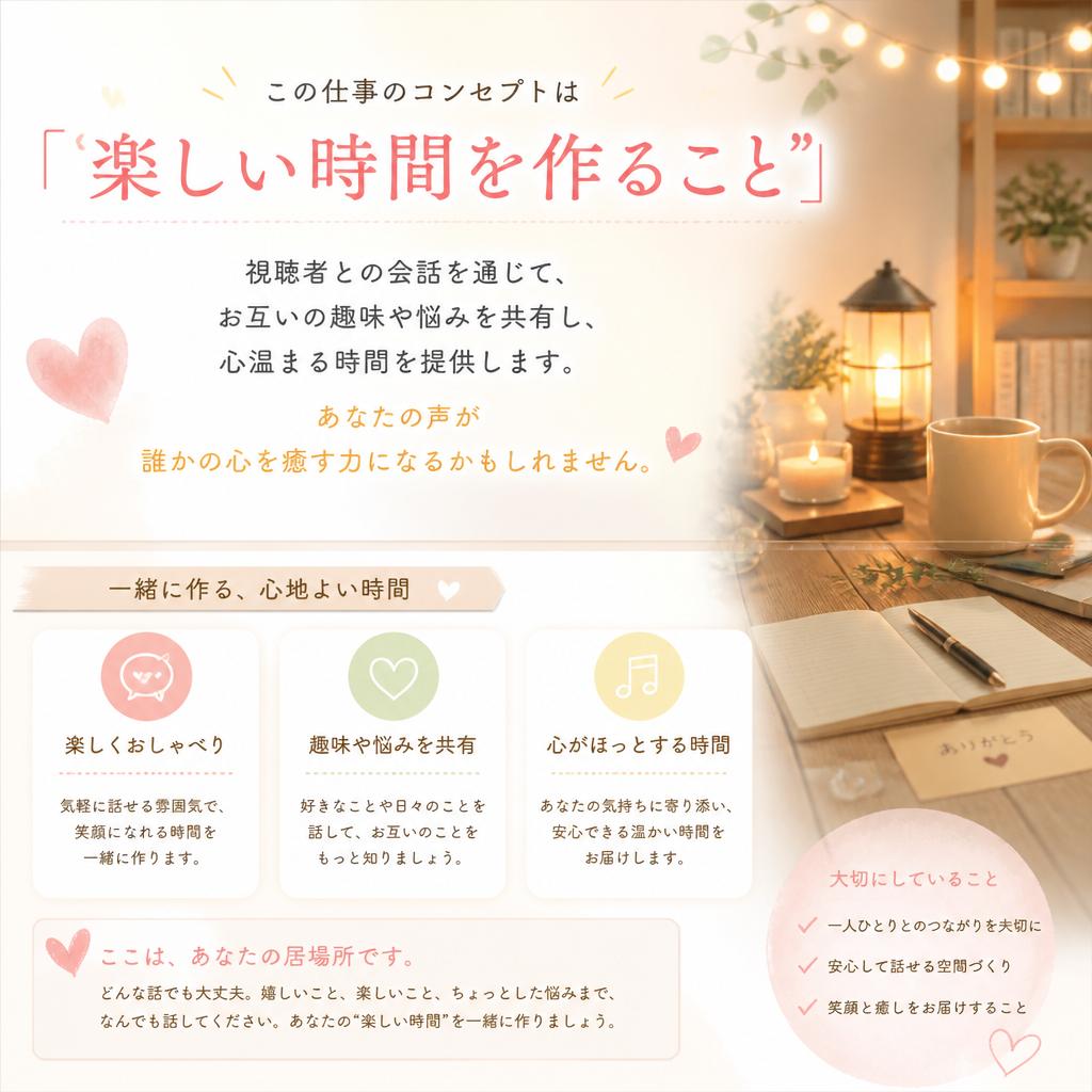 楽しい時間を視聴者と共有