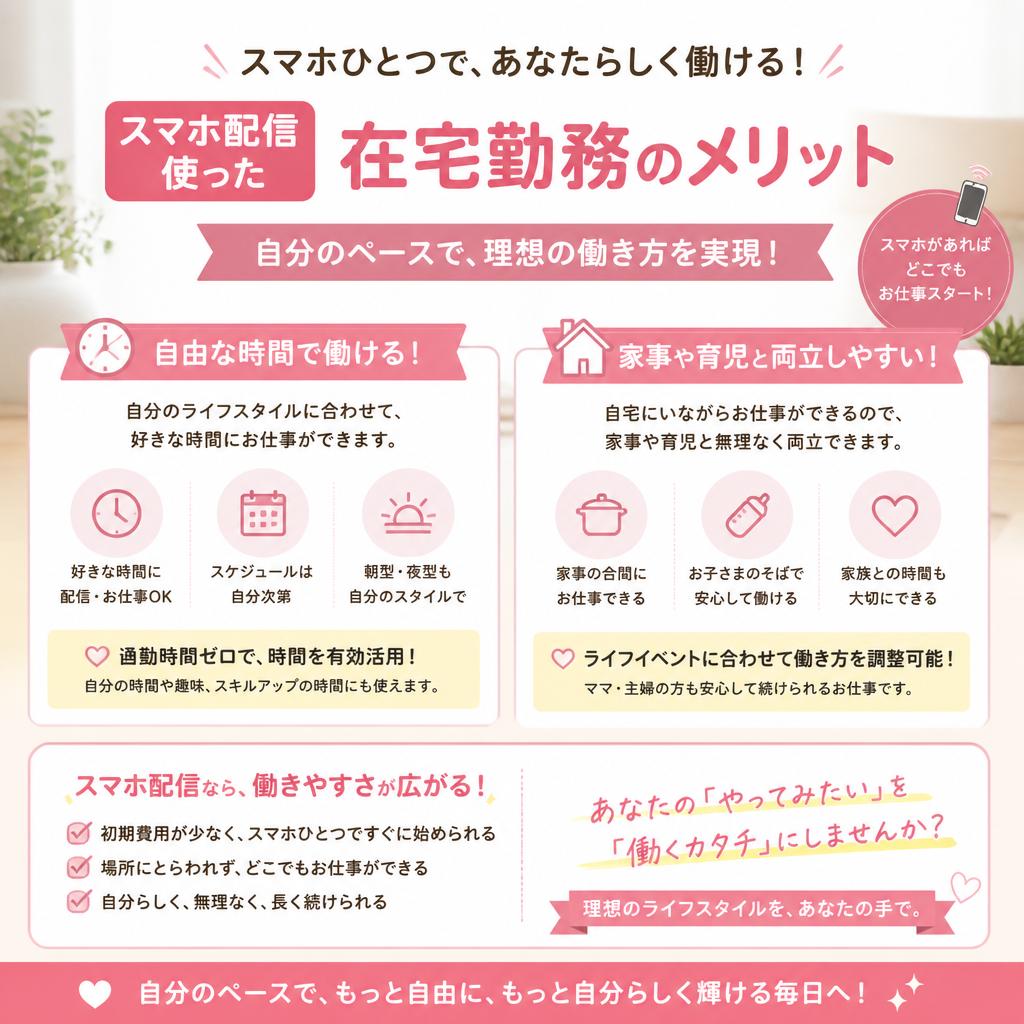 スマホで簡単、在宅勤務のメリット
