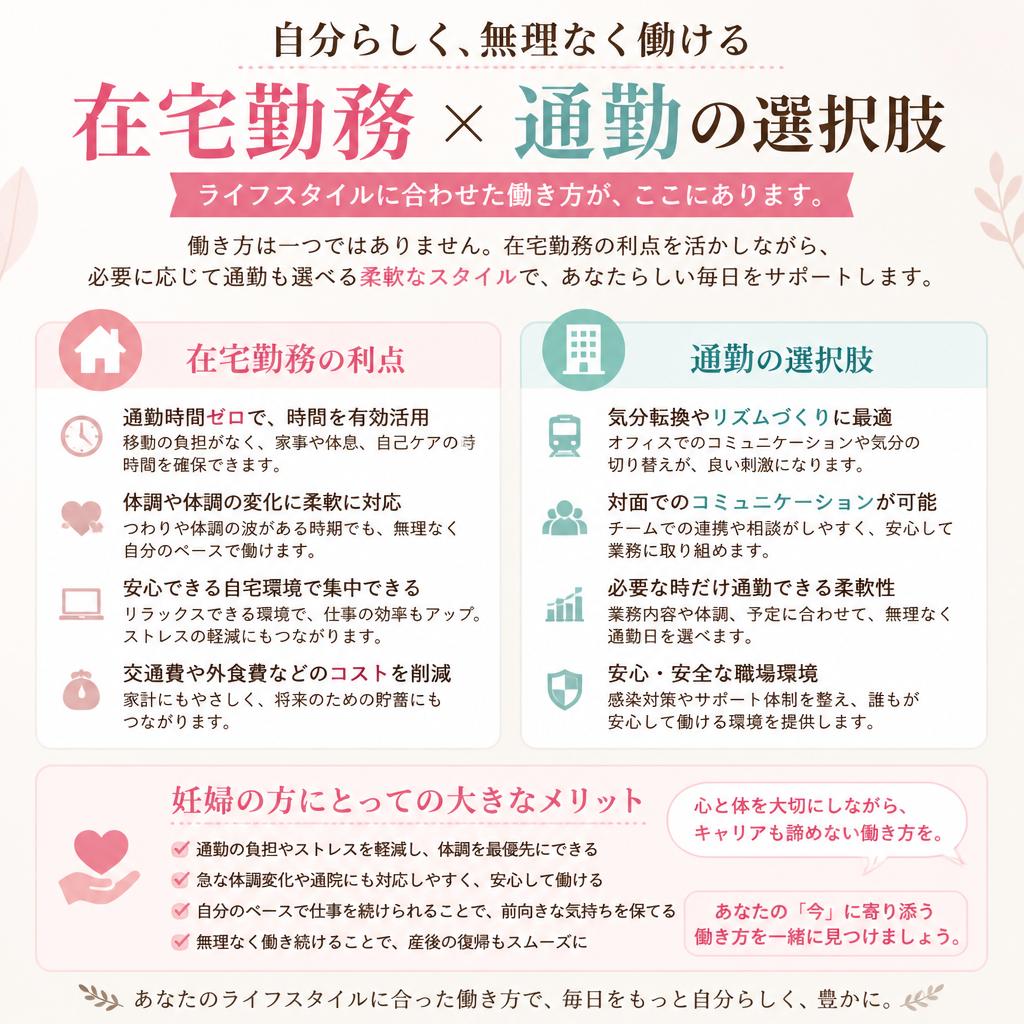 在宅勤務と通勤の選択肢