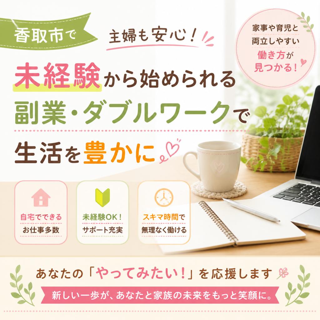 香取市で主婦も安心！未経験から始められる副業・ダブルワークで生活を豊かに