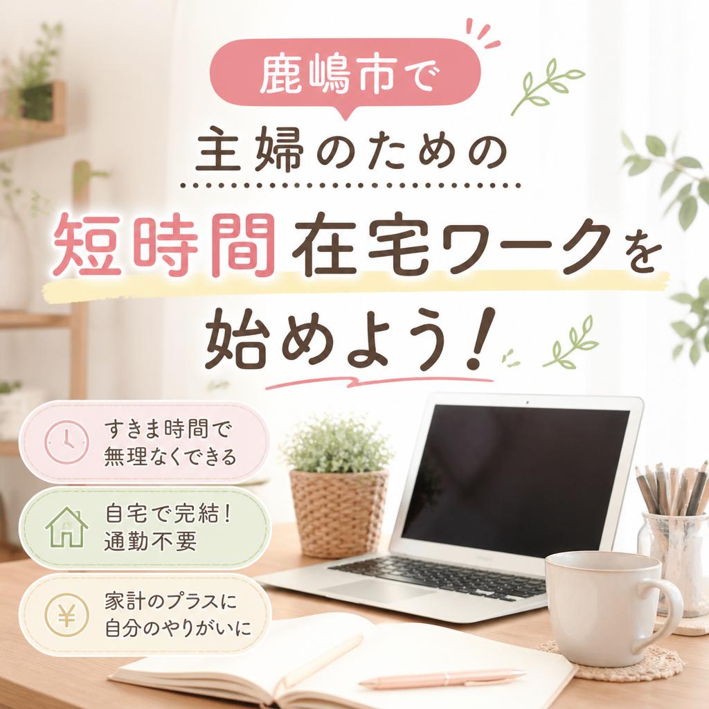 鹿嶋市で主婦のための短時間在宅ワークを始めよう！