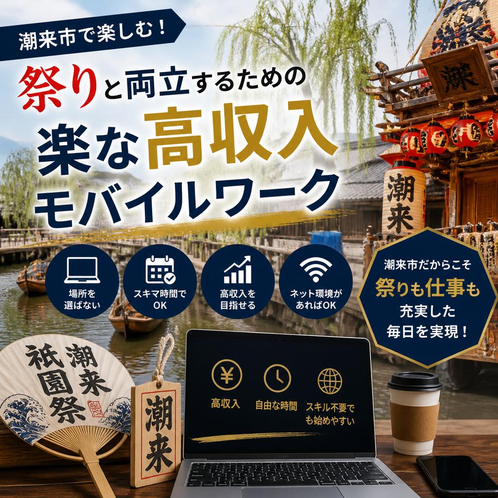 潮来市で楽しむ！祭りと両立するための楽な高収入モバイルワーク