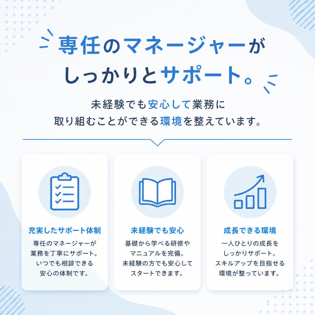 充実したサポート体制