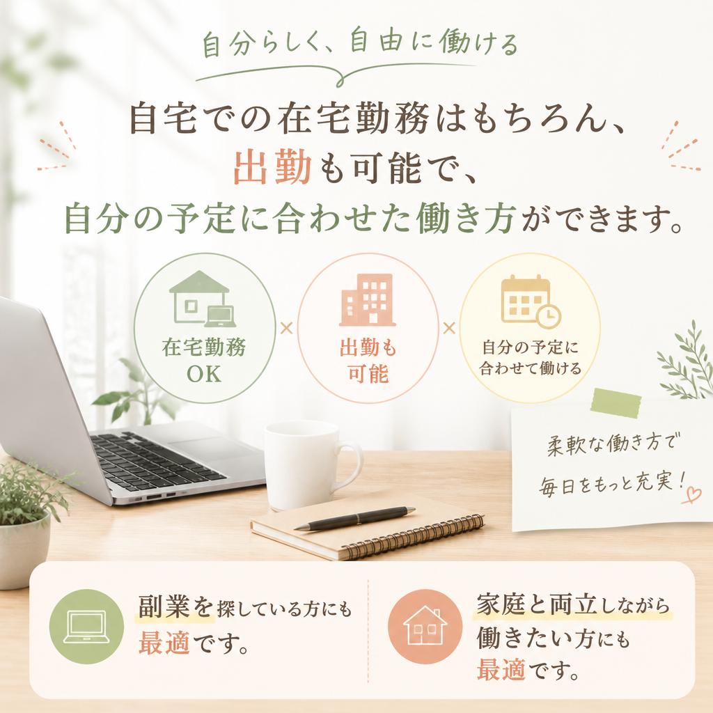 柔軟な働き方が可能