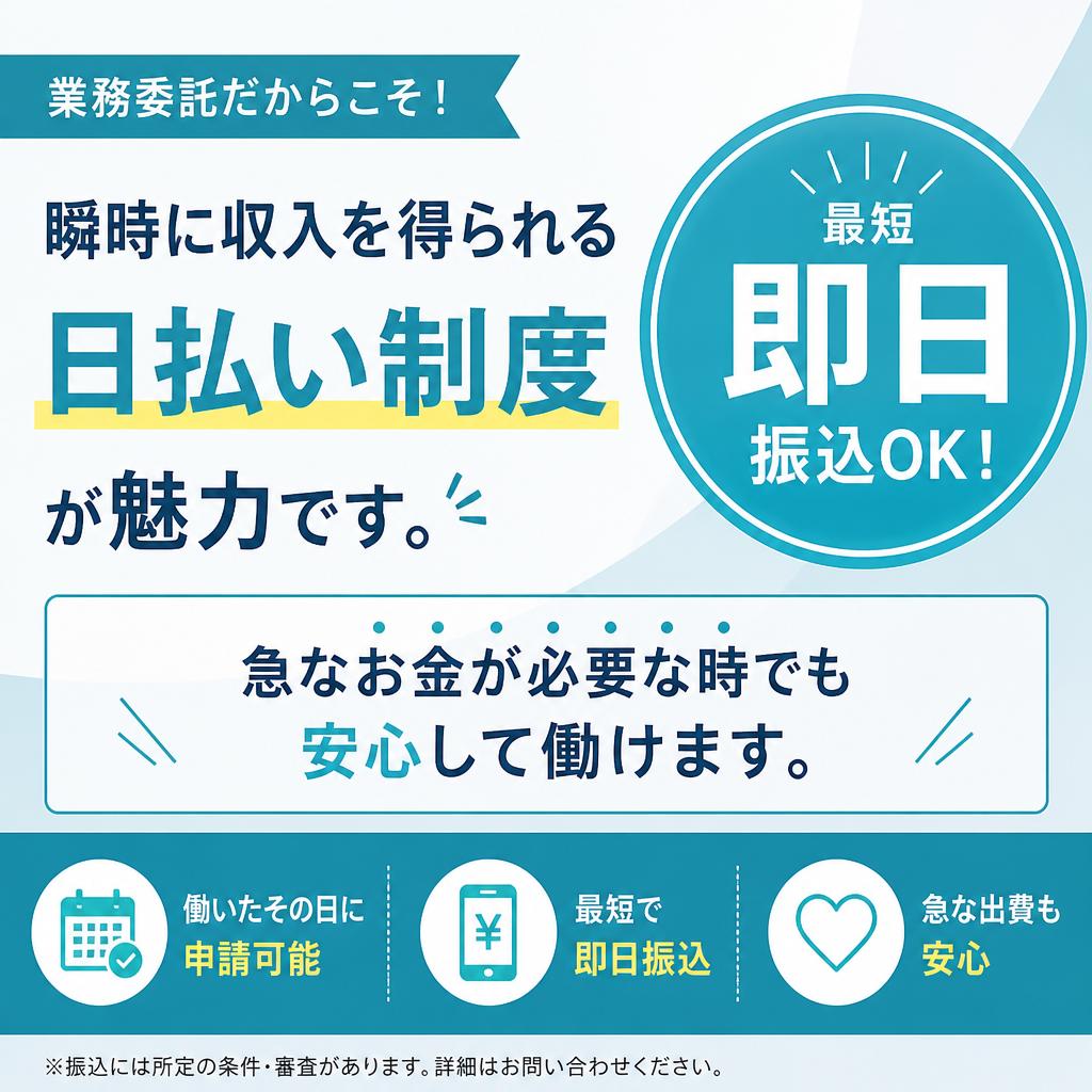 日払いで即収入！