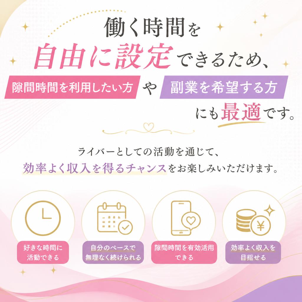 自由な時間設定！副業にも最適