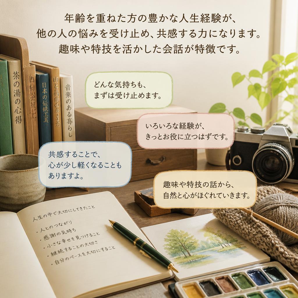 4. 成熟した人生経験が活かせる