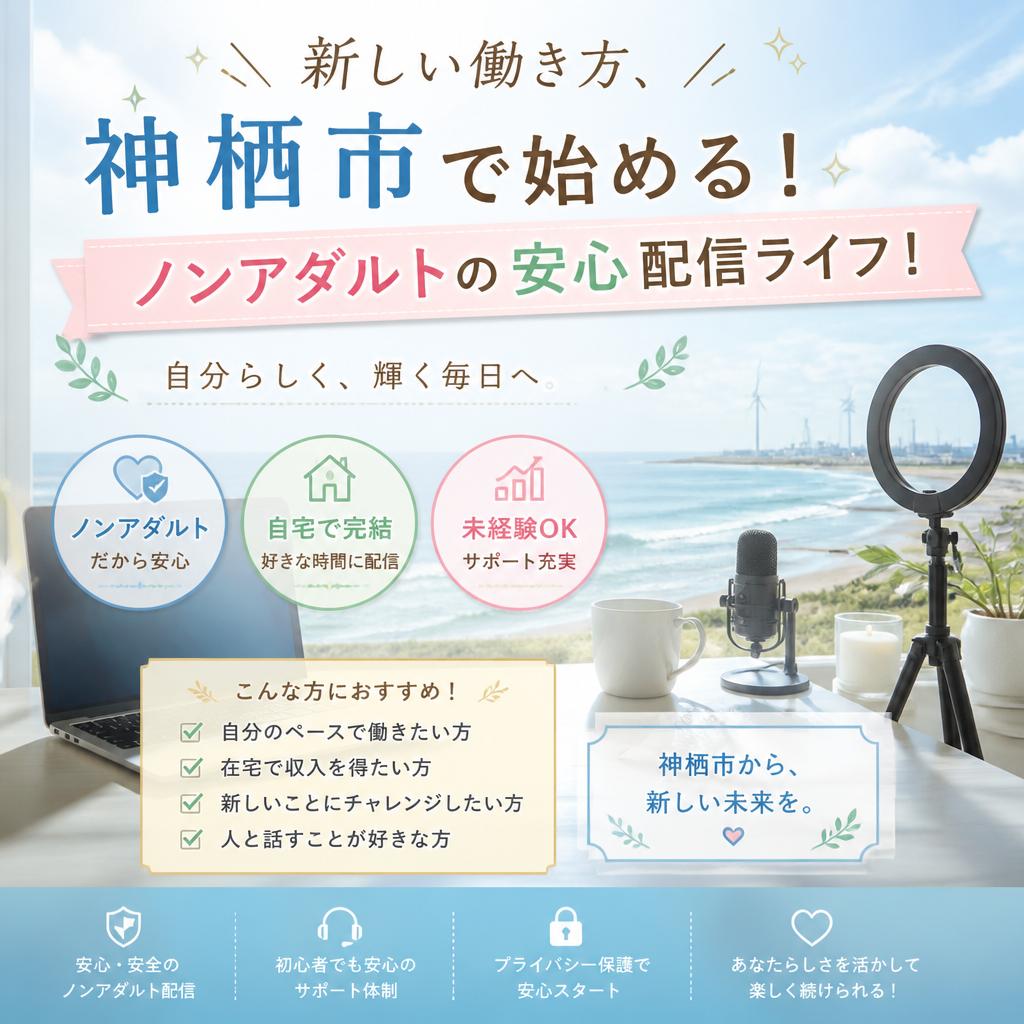 新しい働き方、神栖市で始める！ノンアダルトの安心配信ライフ！