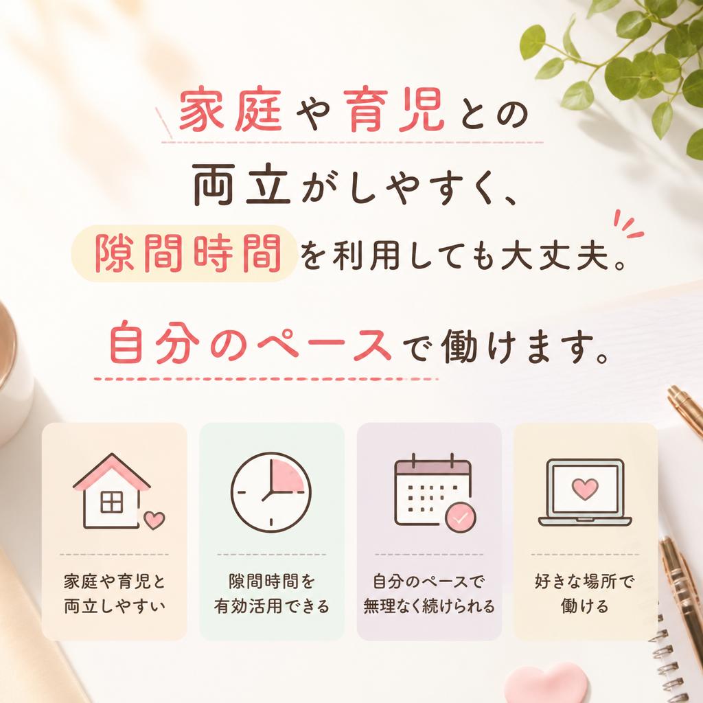 好きな時間に働ける