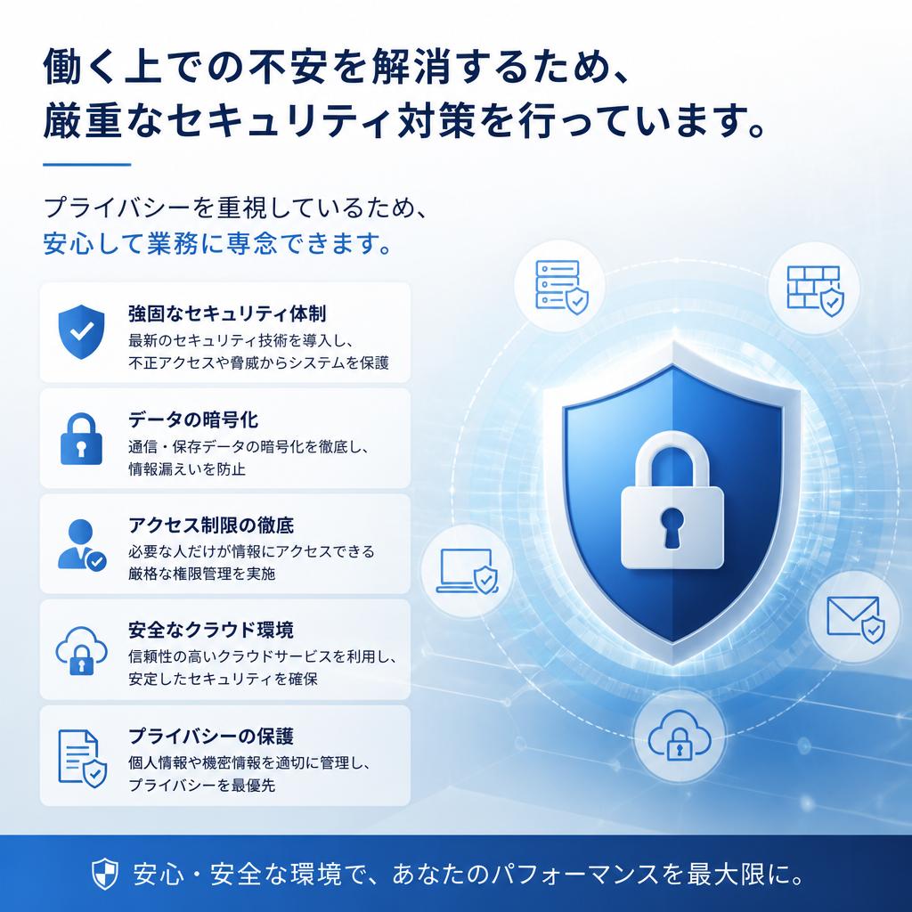 個人情報のセキュリティを最優先