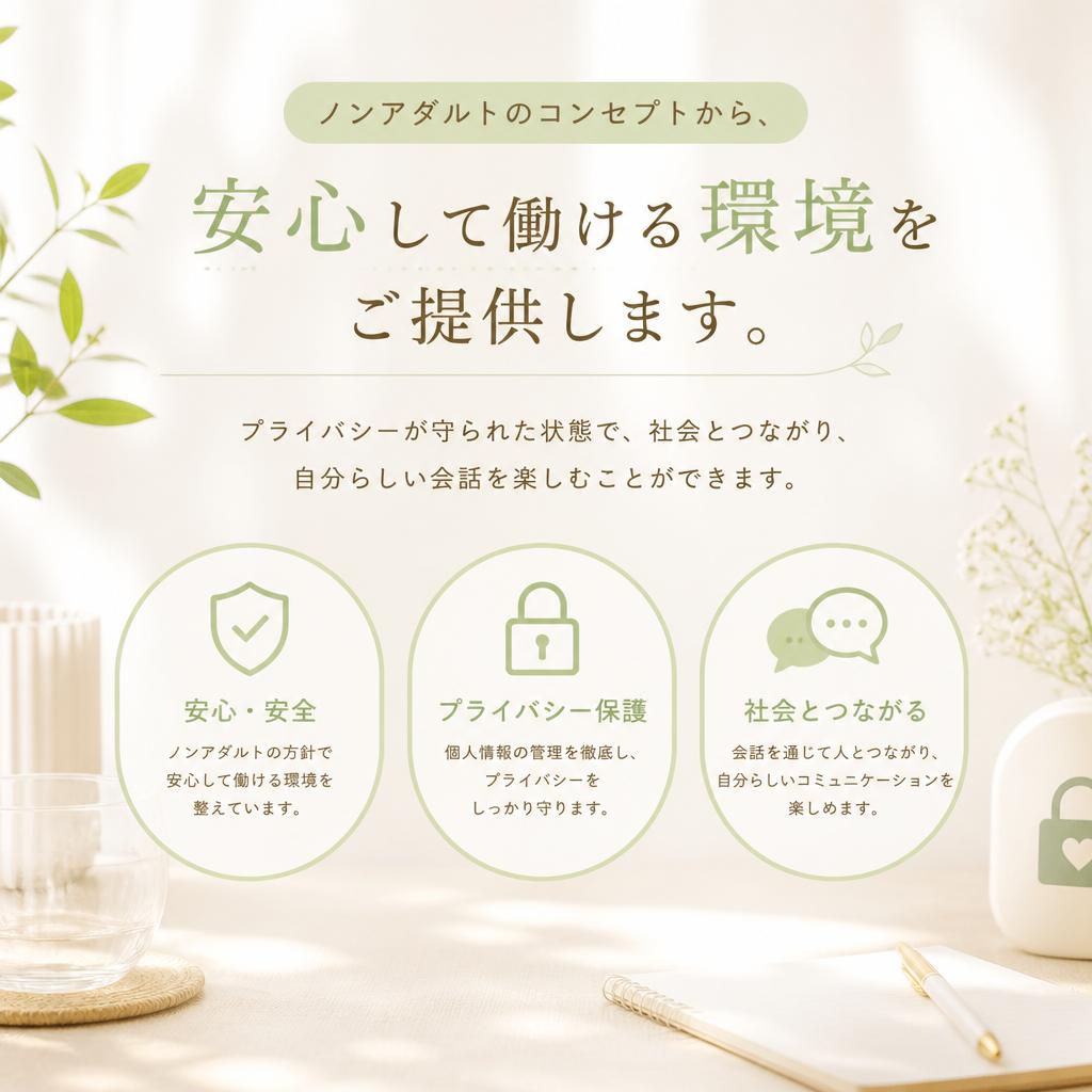 ノンアダルトで安心