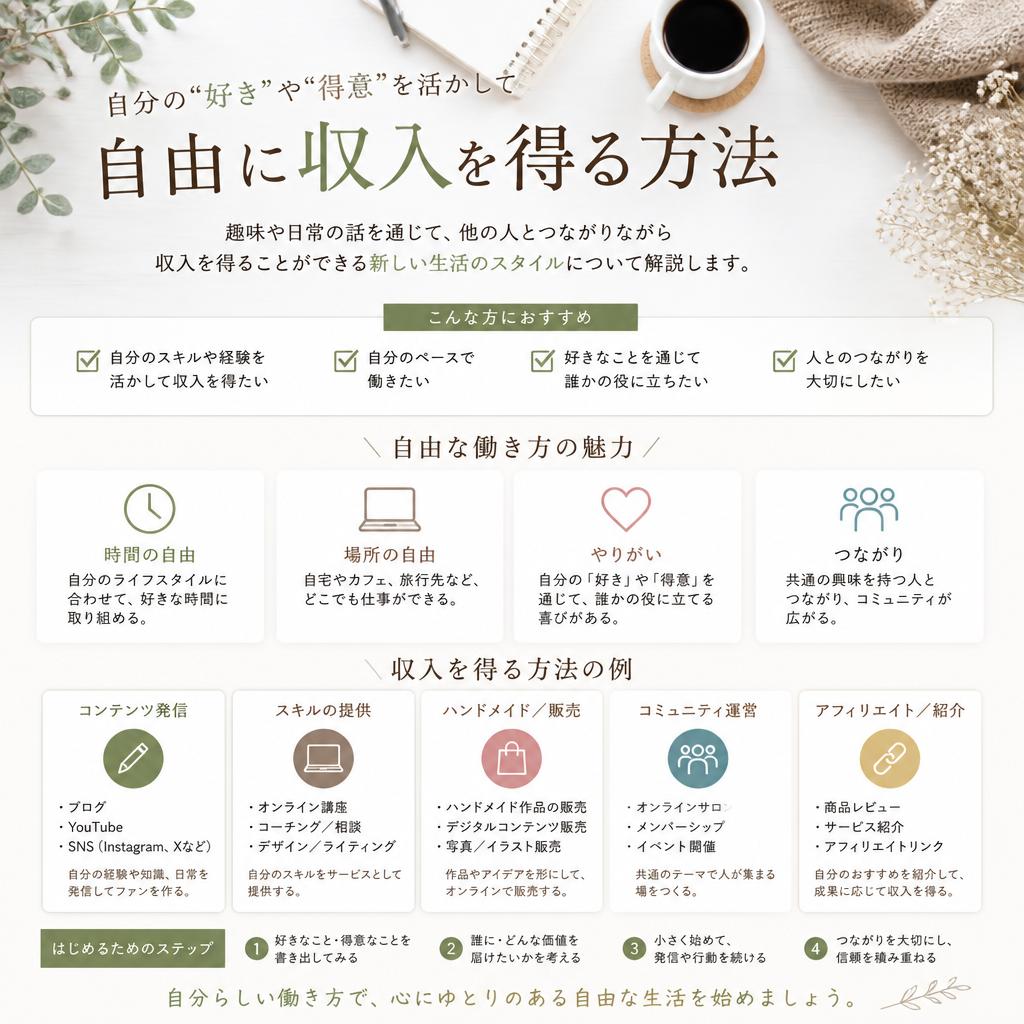 オンライン収入を得るチャンス