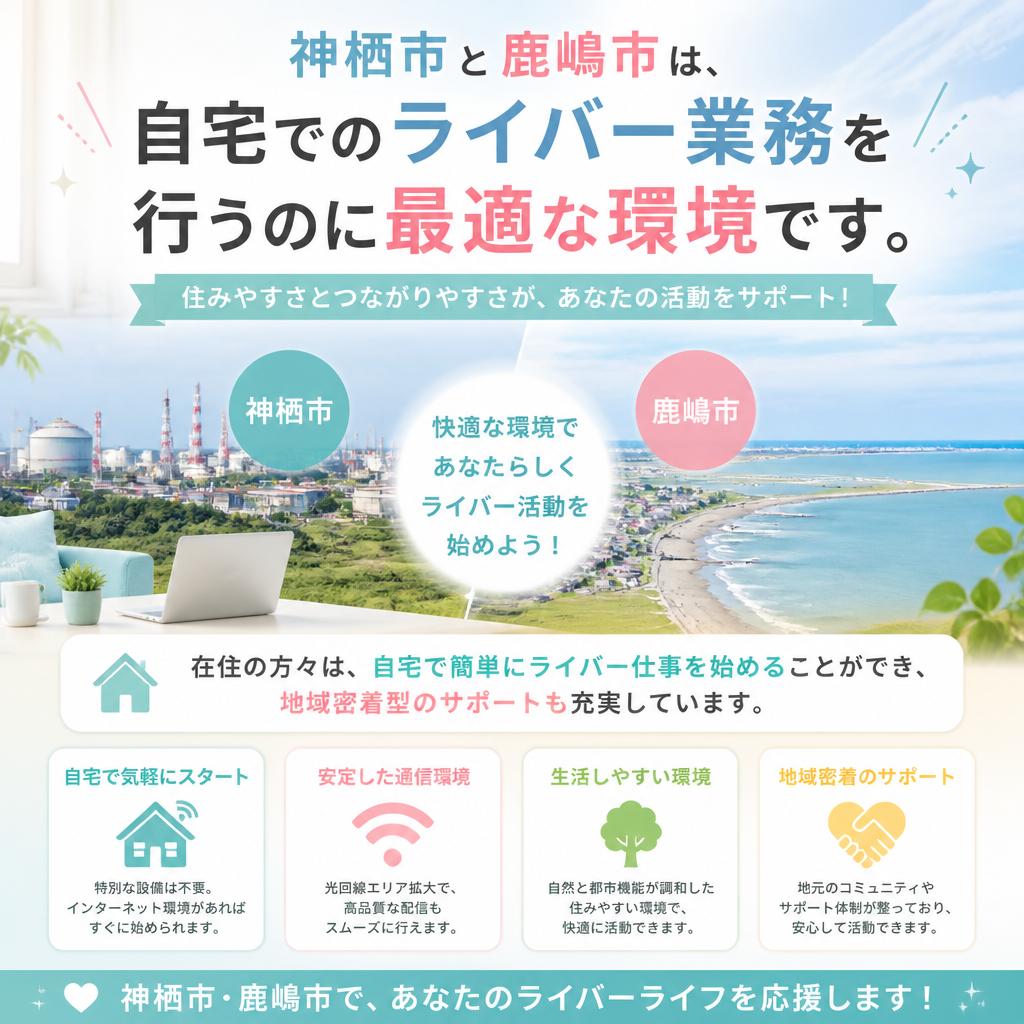 神栖市・鹿嶋市のライバー環境