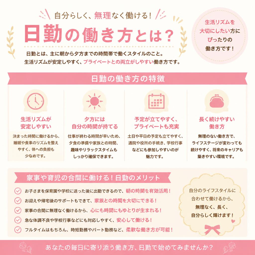 日勤で自由な時間管理