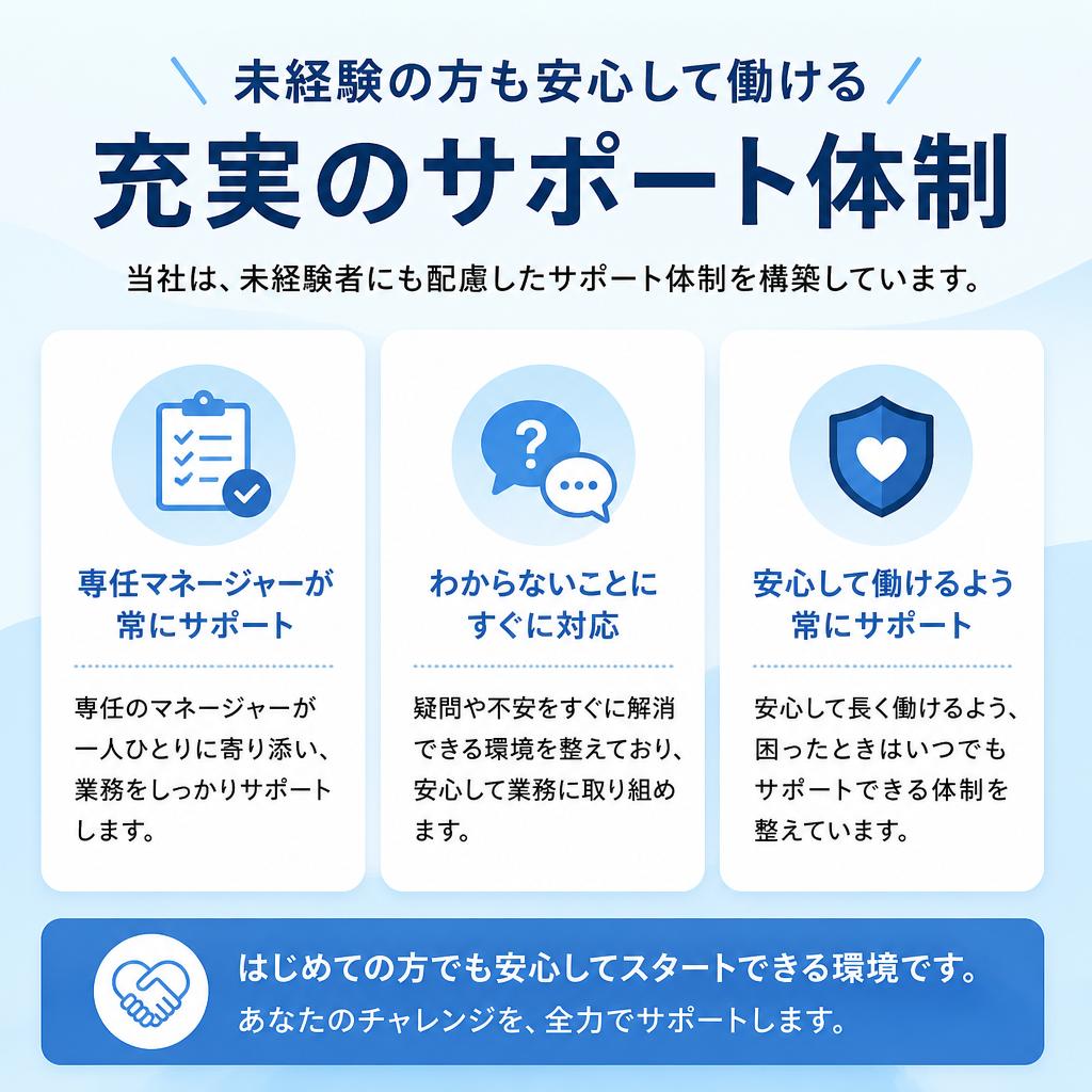 充実したサポート体制