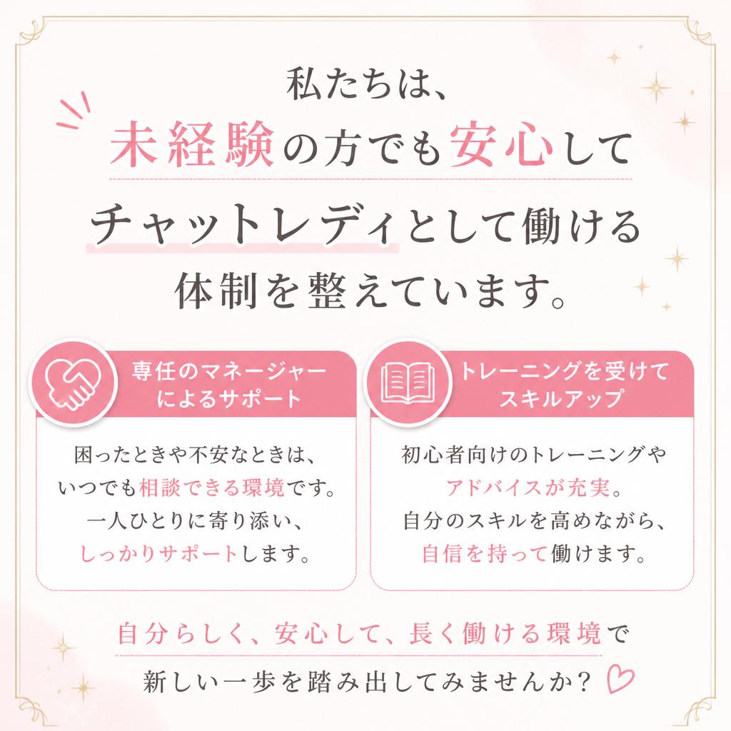 未経験者でも安心して始められるサポート体制