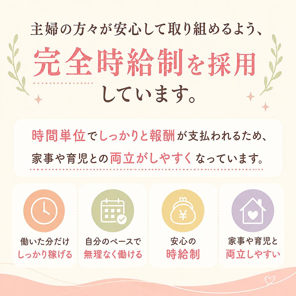 安心の完全時給制