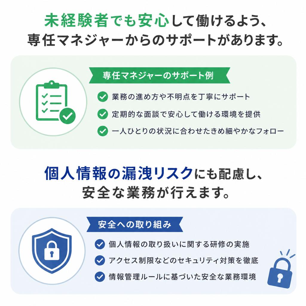 サポート体制・安心の環境