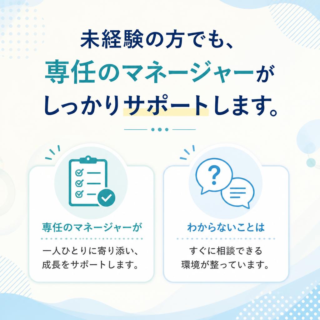 サポート体制が万全！