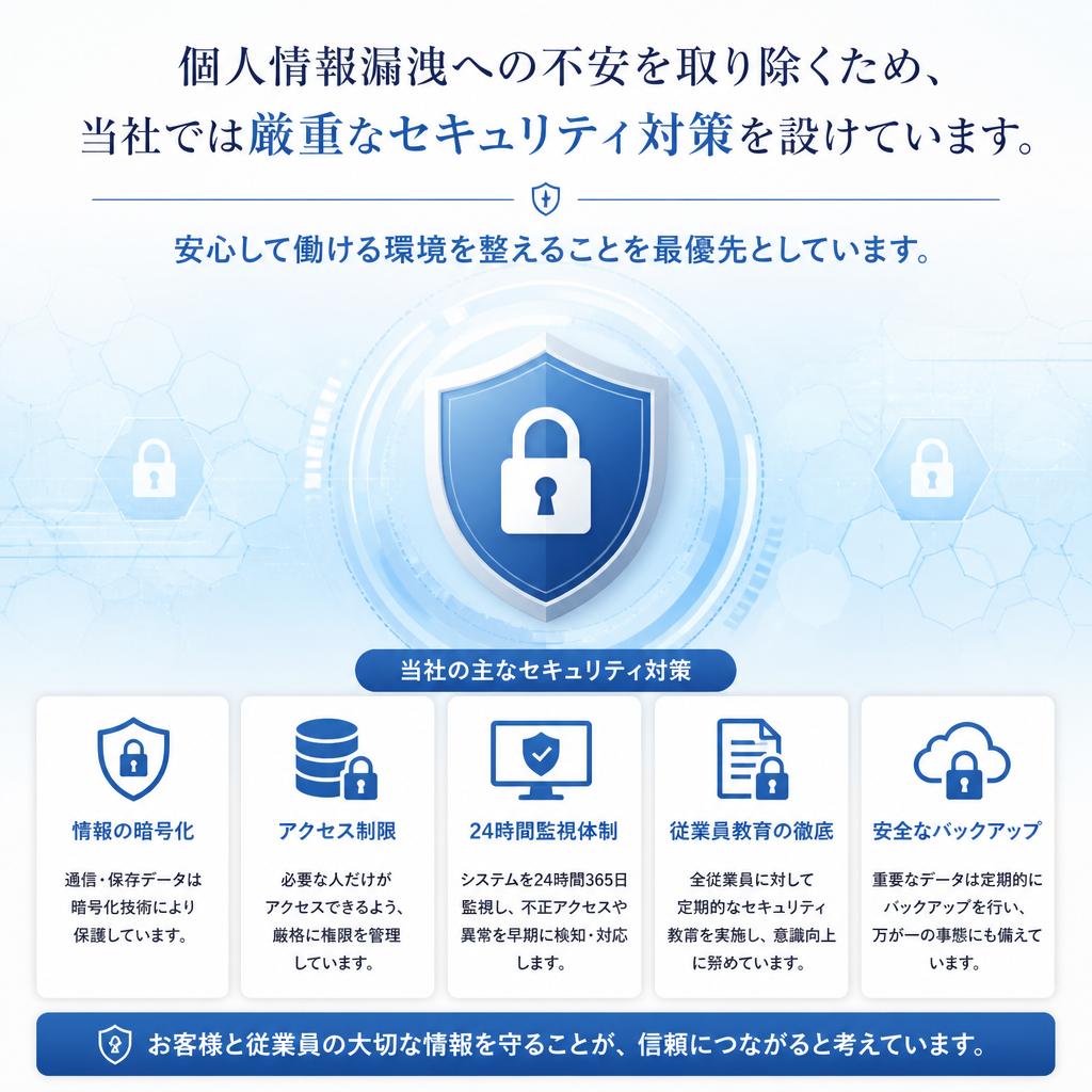 個人情報のセキュリティについて