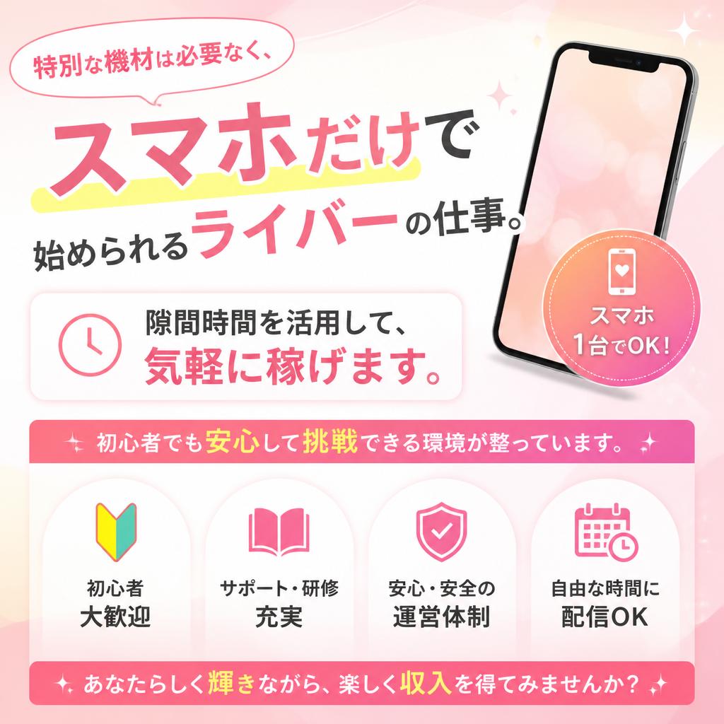 スマホ一つで簡単スタート