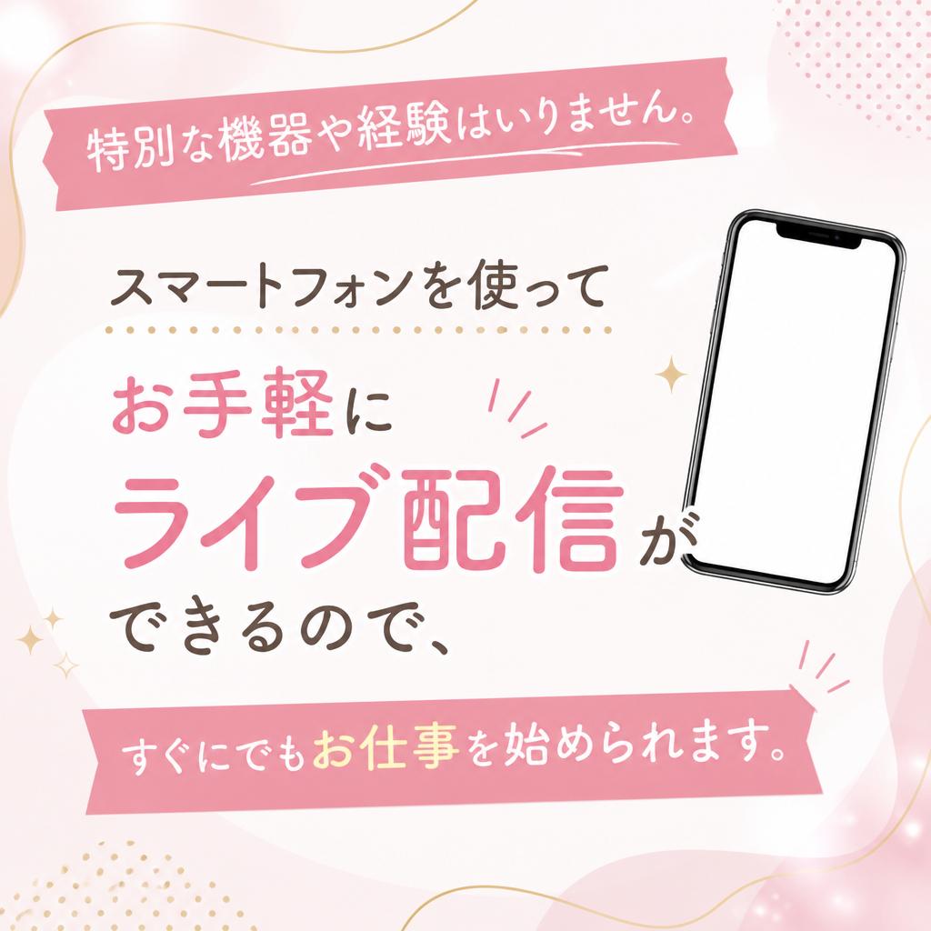 スマホ一つで簡単配信！