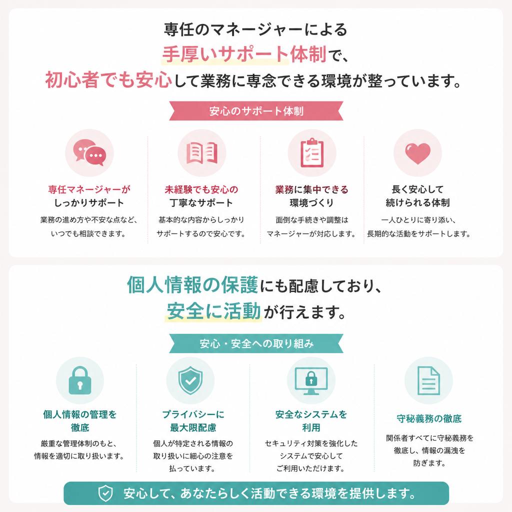 安心して働けるサポート体制