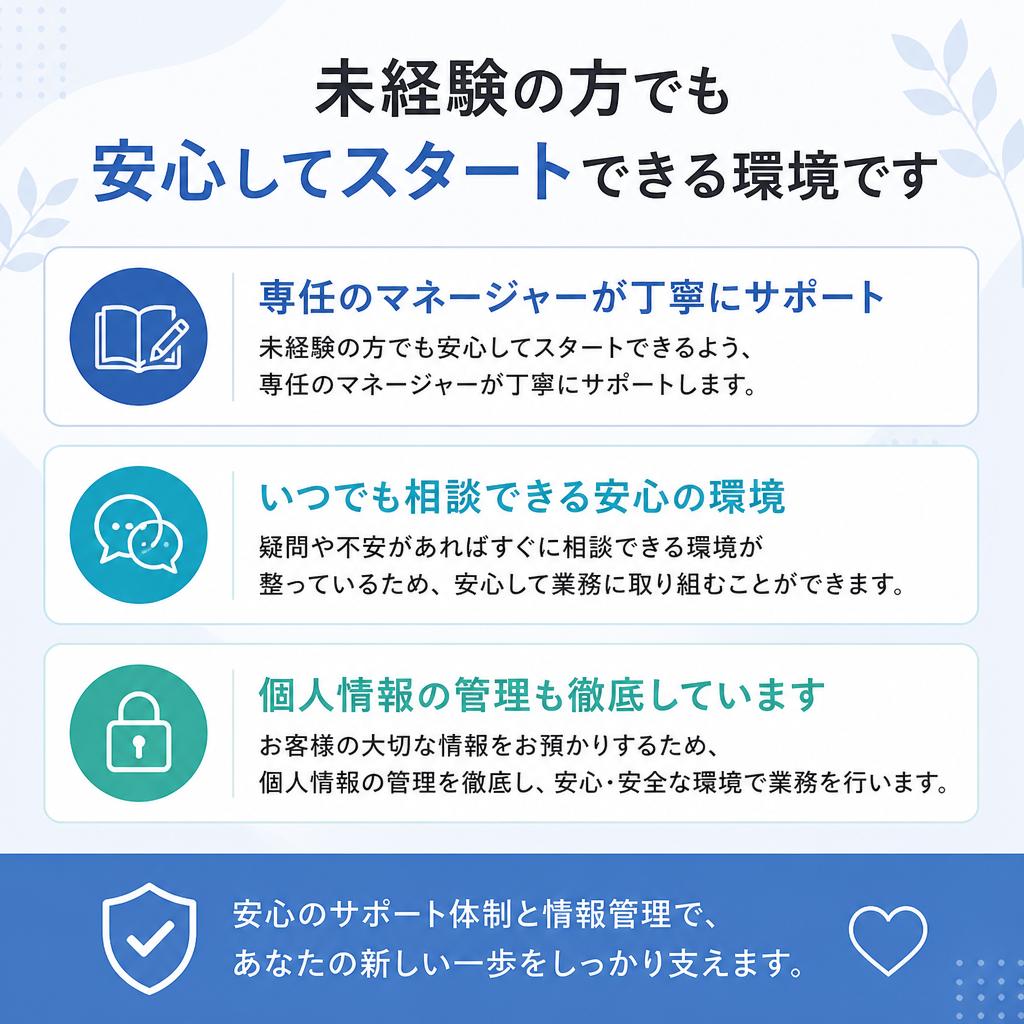 安心のサポート体制