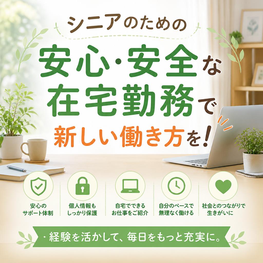 シニアのための安心・安全な在宅勤務で新しい働き方を！