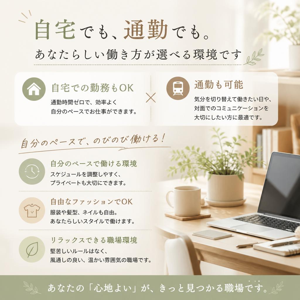 柔軟な働き方が可能