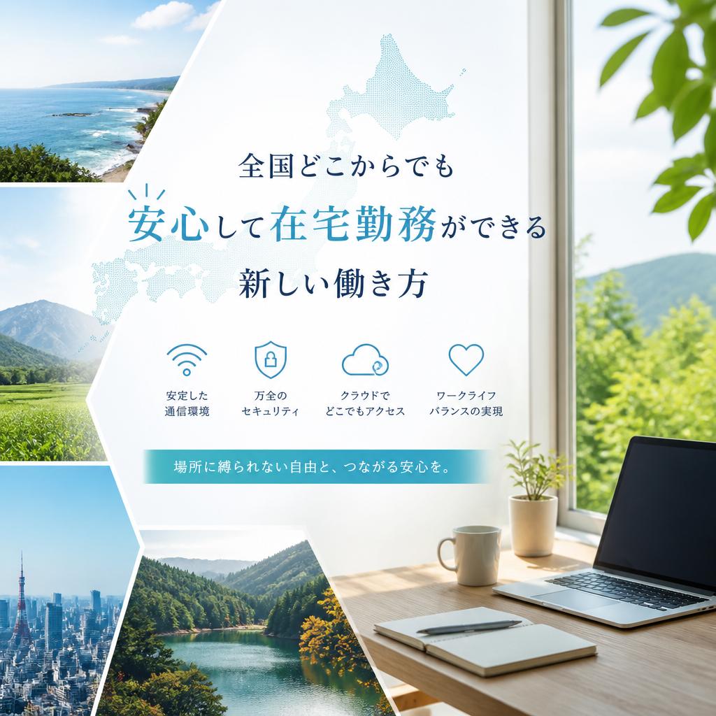 全国どこからでも安心して在宅勤務ができる新しい働き方