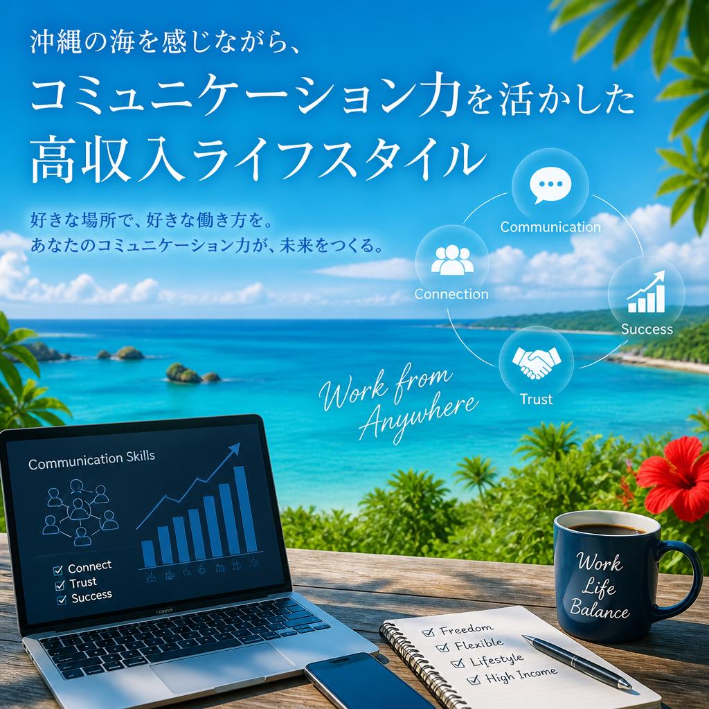 沖縄の海を感じながら、コミュニケーション力を活かした高収入ライフスタイル